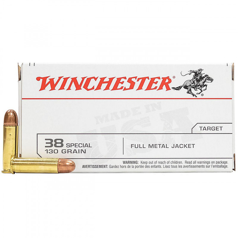 Winchester Ammo 38 SPL 130 grain FMJ (100)