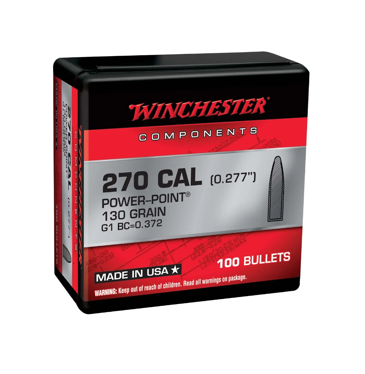 Winchester Bullets 270 130 grain PP (100)